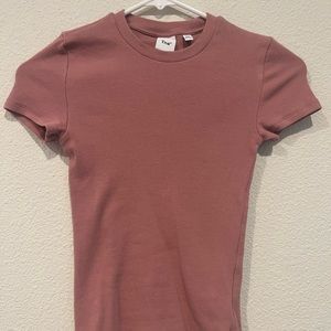 aritzia tna pink shirt